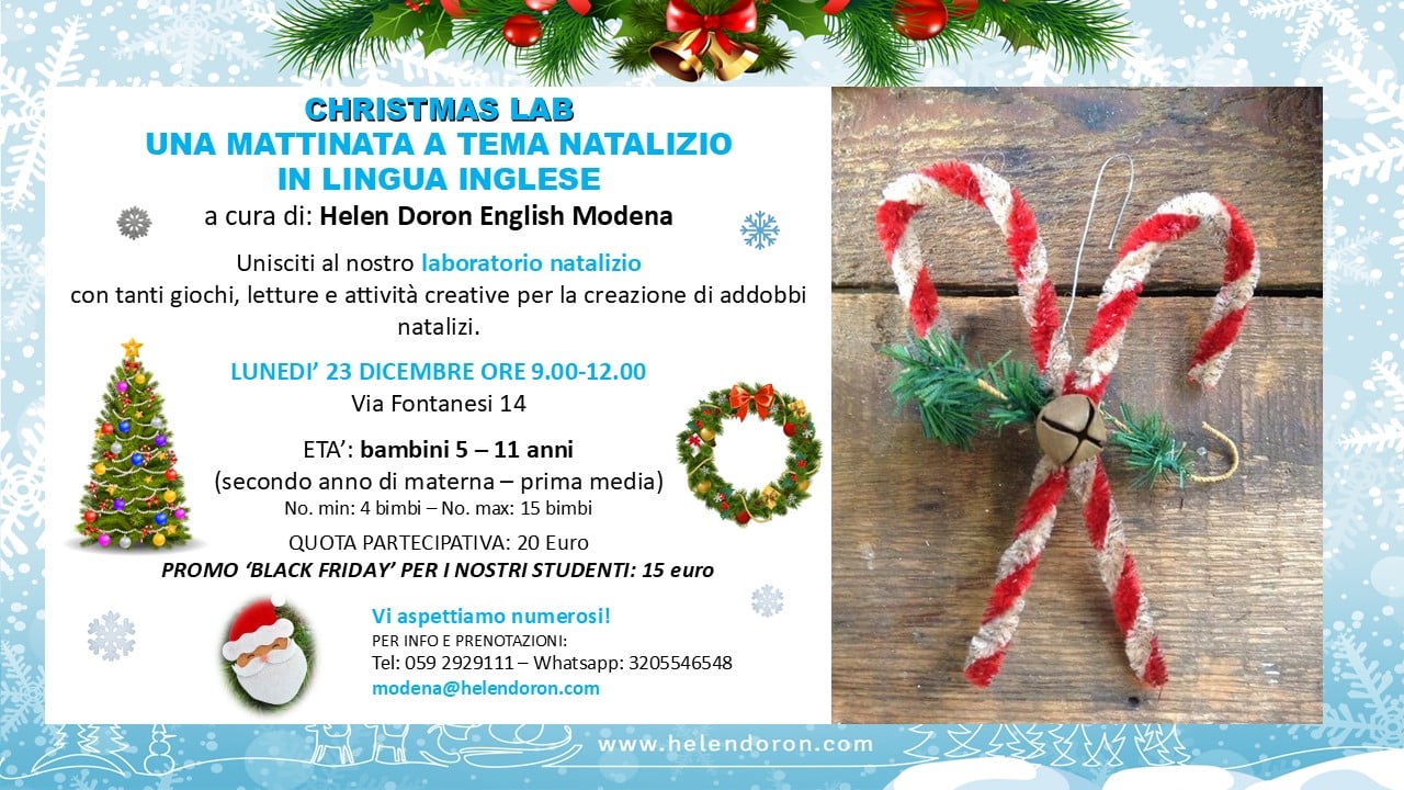 Scopri di pi&ugrave; sull'articolo CHRISTMAS LAB  per bimbi 5-11 anni
